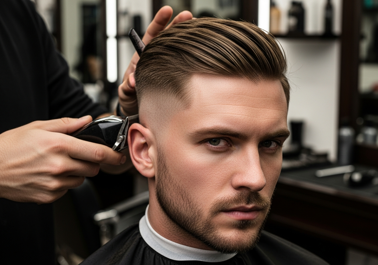 Skin Drop Fade Haircut 2026 - Bold Bald Curved Drop Fade to Skin