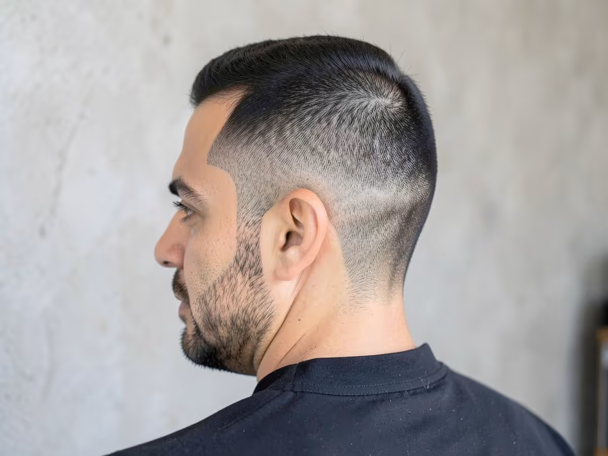 Man with a classic drop fade