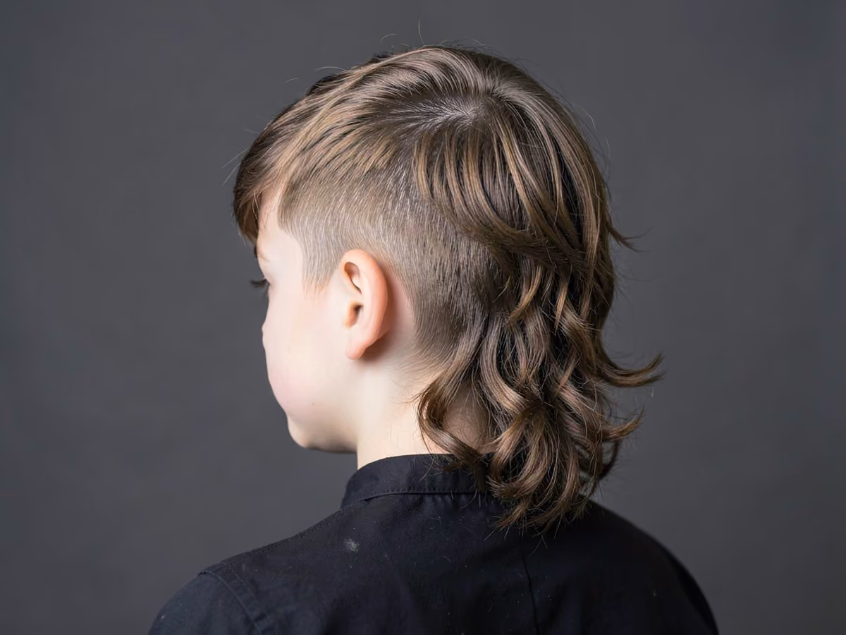 Boy with an e-boy mullet
