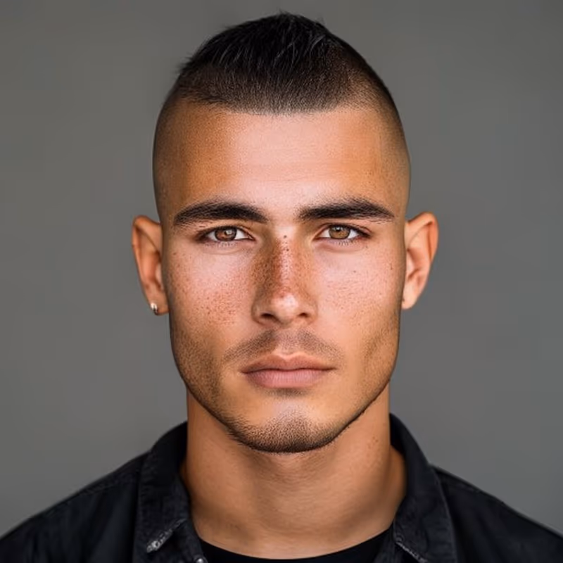 Edgar Skin Fade hairstyle for men 2026 — Edgar cut variation, best for Sharp, modern, high-contrast wearers, modern barbering by Master Stylist Jessica Hamilton