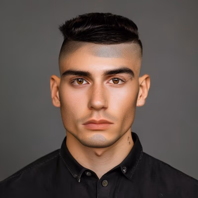 Edgar with Design hairstyle for men 2026 — Edgar cut variation, best for Statement, eye-catching looks, modern barbering by Master Stylist Jessica Hamilton