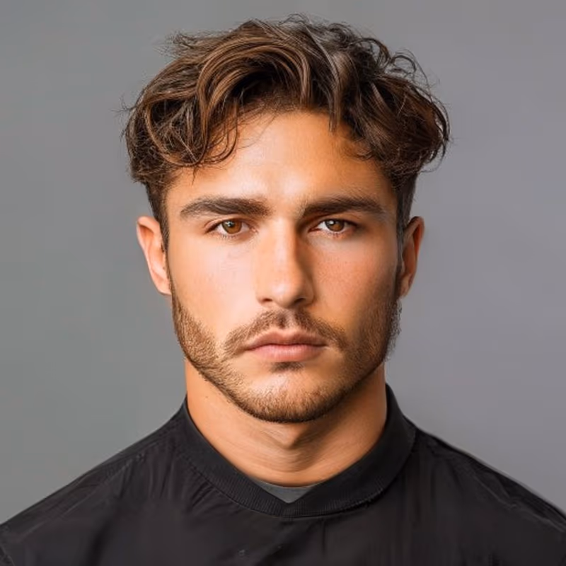 Wavy Edgar hairstyle for men 2026 — Edgar cut variation, best for Wavy hair wanting soft texture, modern barbering by Master Stylist Jessica Hamilton