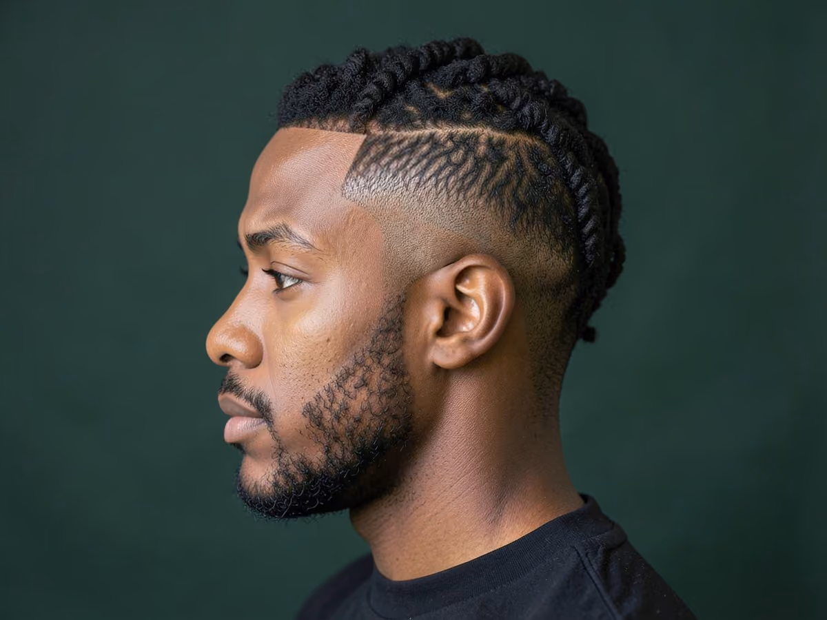 Man with a low fade with comb coils