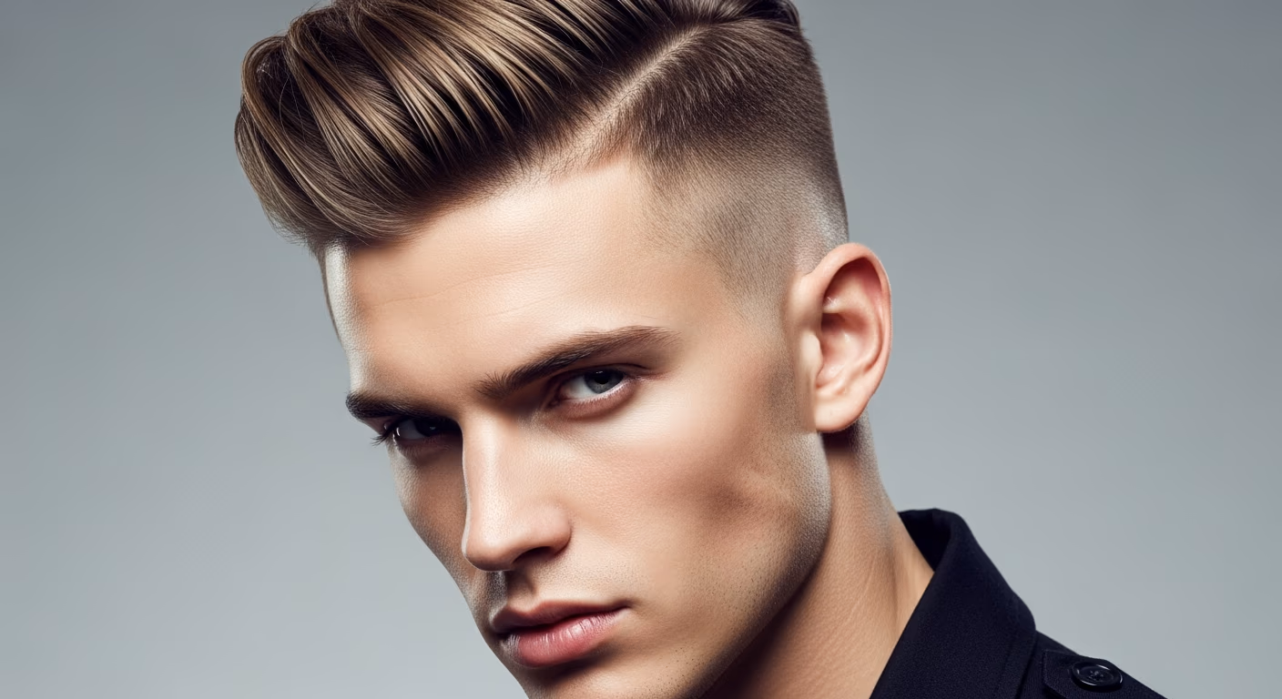 Bearded Faux Hawk hairstyle for men 2026 — faux hawk mohawk variation, best for wavy latino/mediterranean hair, modern barbering by Master Stylist Jessica Hamilton