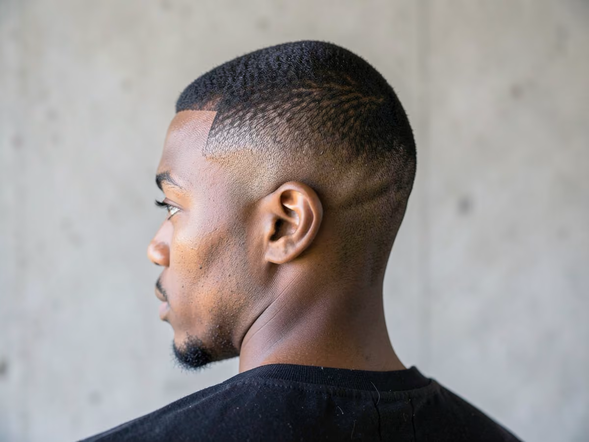 Man with a flat top crew cut