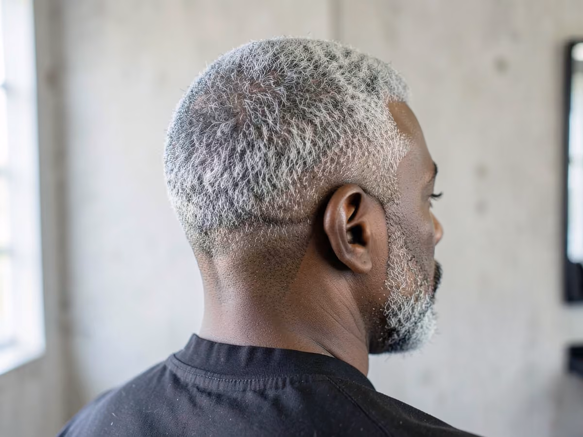 Man with a flat top for black men