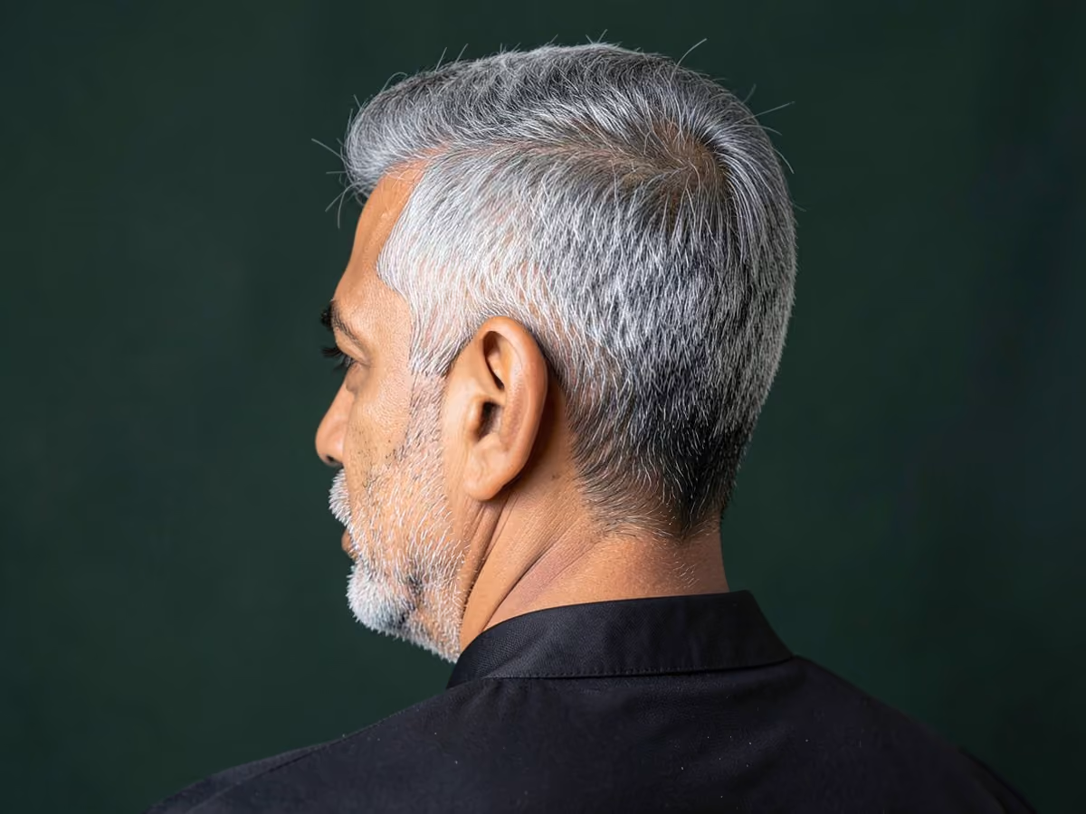 Man with a tall flat top