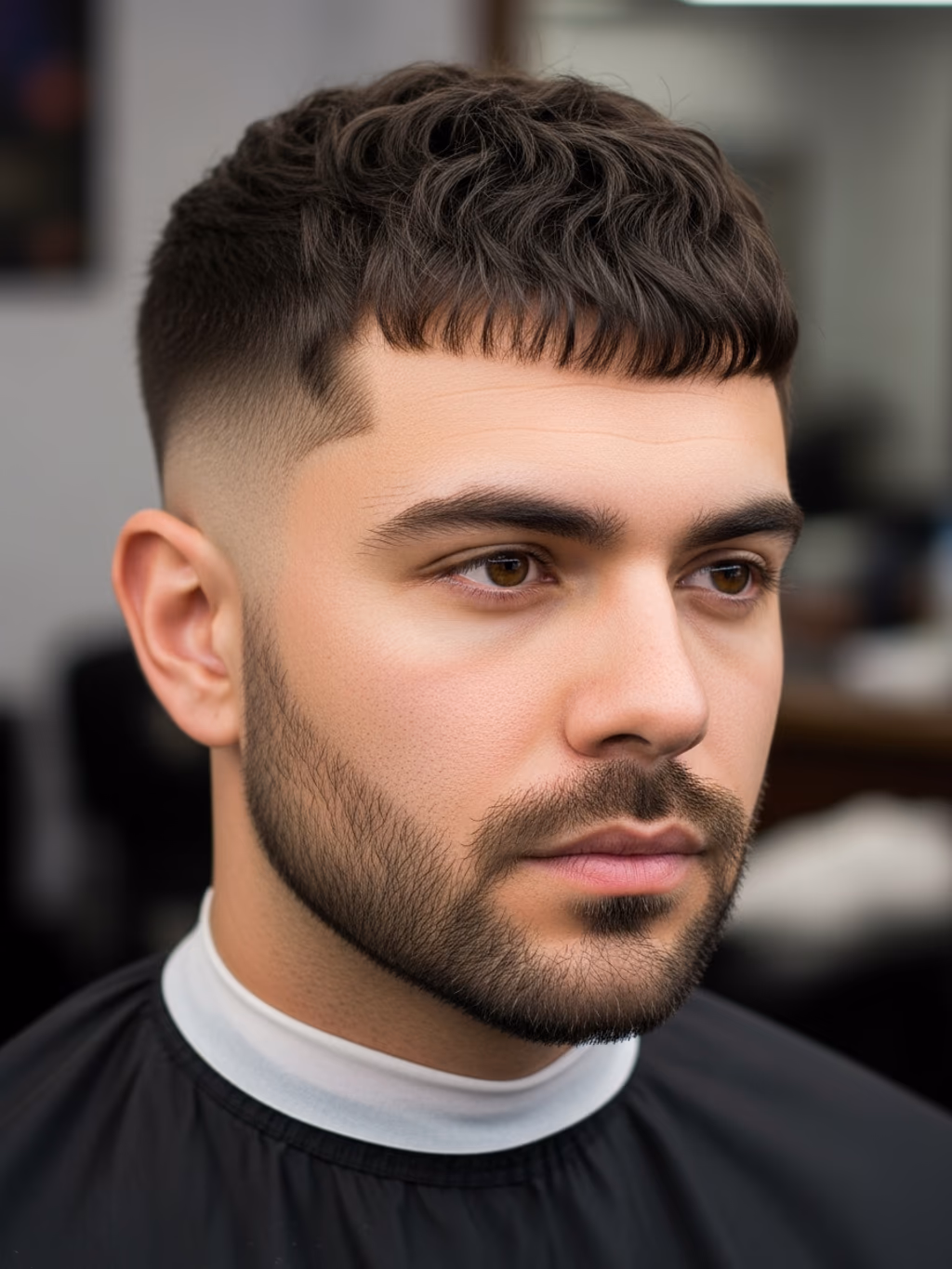 Faded Flow Cut hairstyle for men 2026 — flow cut variation, best for heart-shaped faces balancing forehead width, modern barbering by Master Stylist Jessica Hamilton
