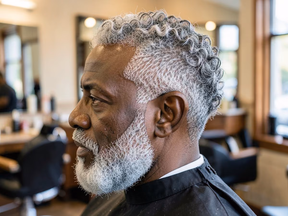 Man with a fluffy broccoli cut