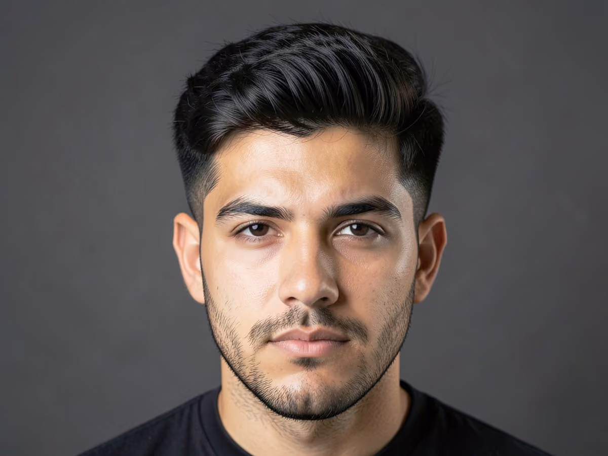 Man with a fluffy hair for square faces