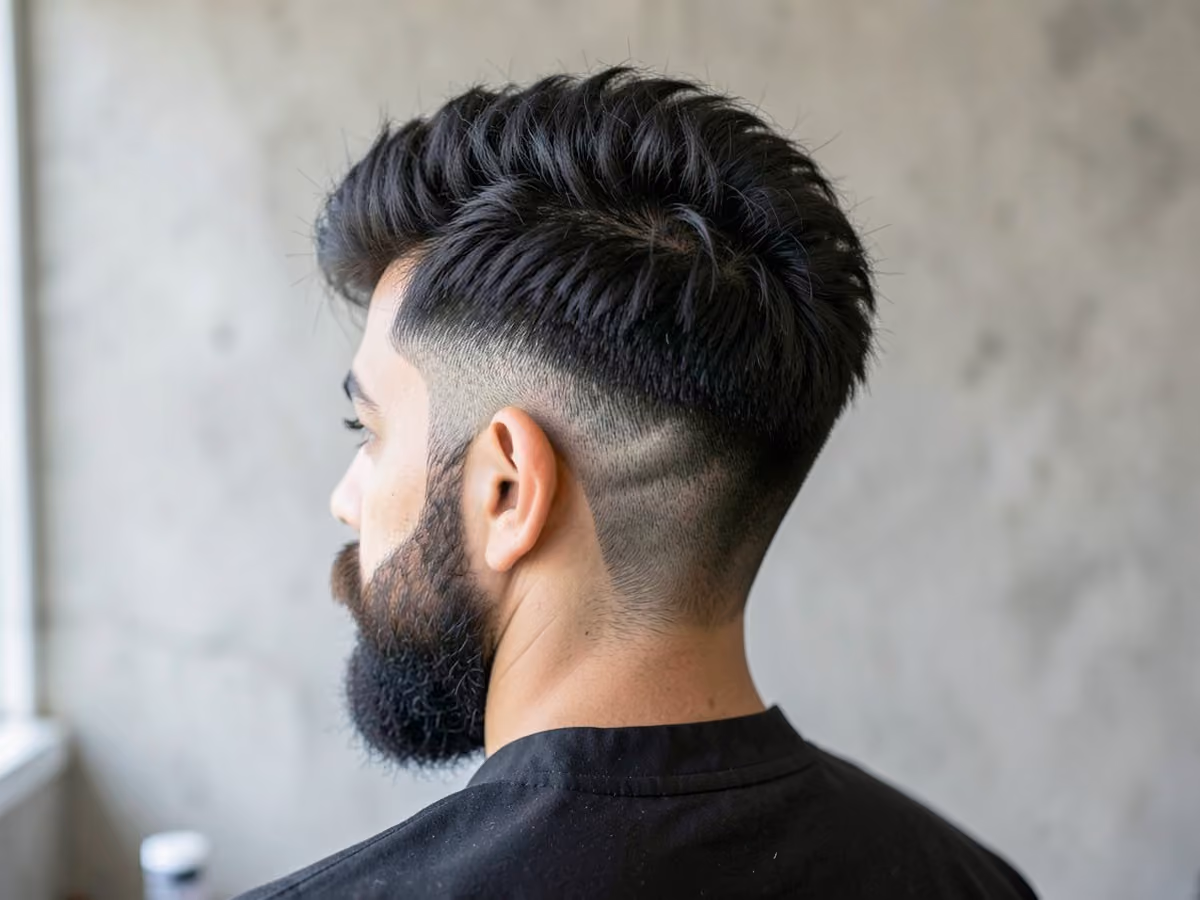 Man with a fluffy hair for thick hair