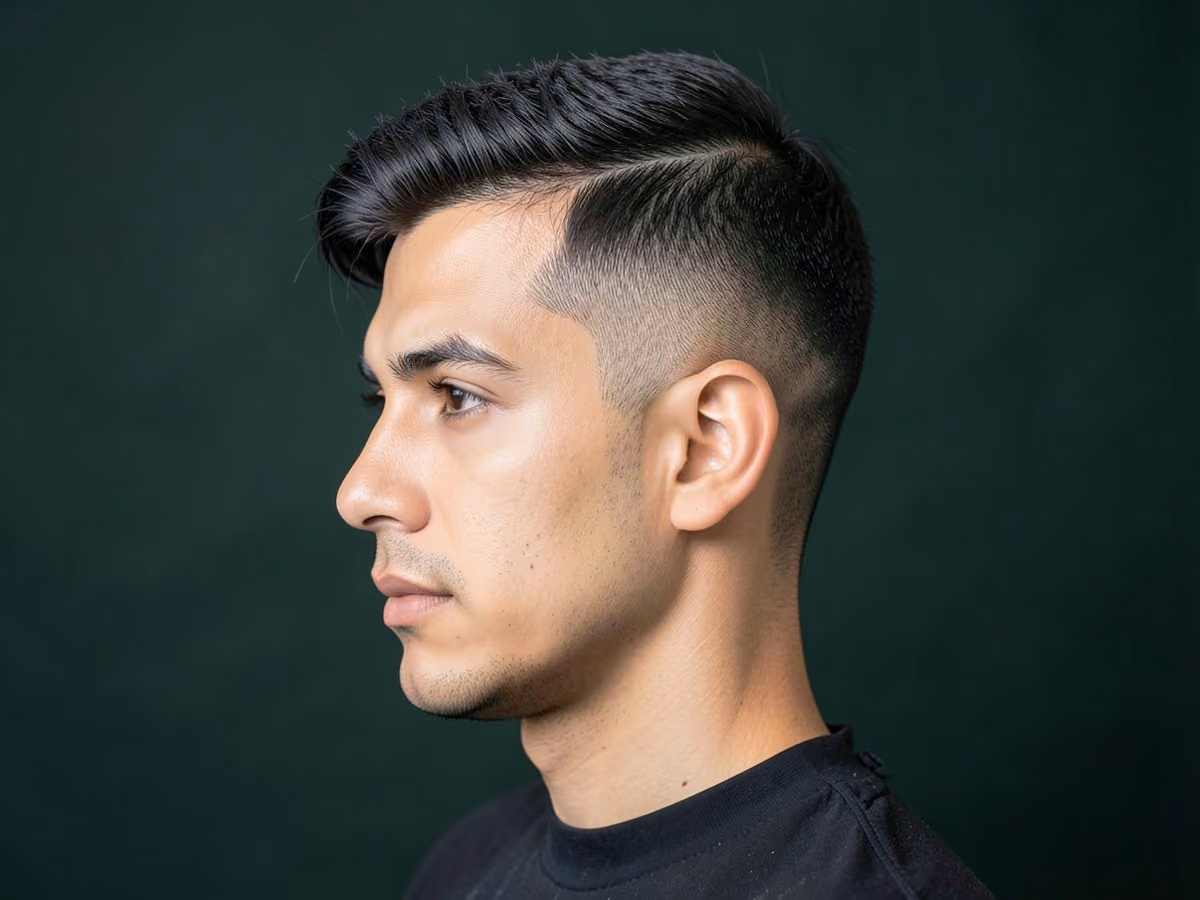 Man with a fluffy office haircut
