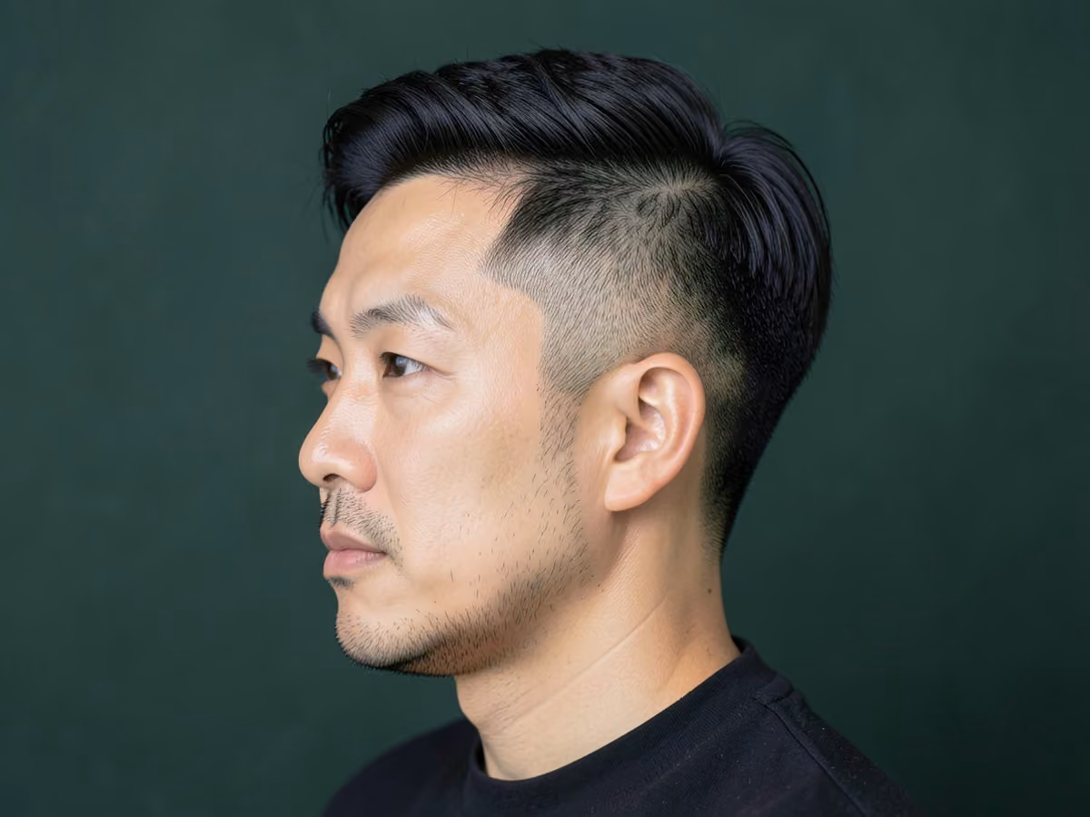 Man with a fluffy side part