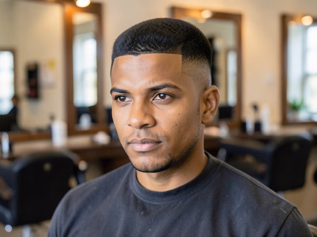 Man with a frat flat top