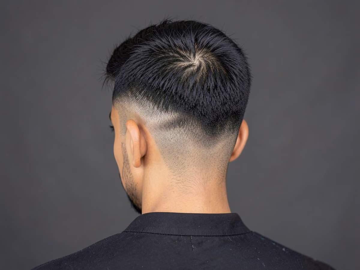 Man with a frat textured crop haircut