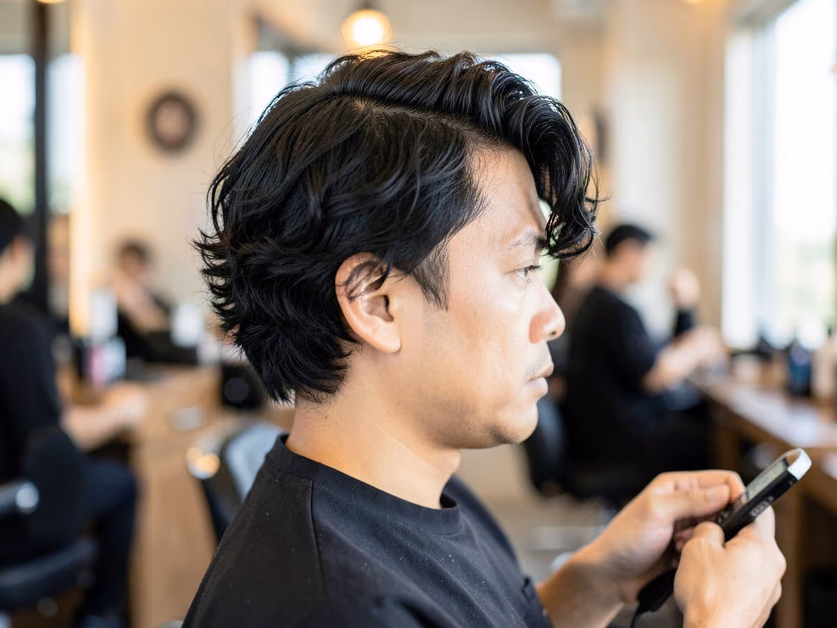 Man with a frat wavy flow