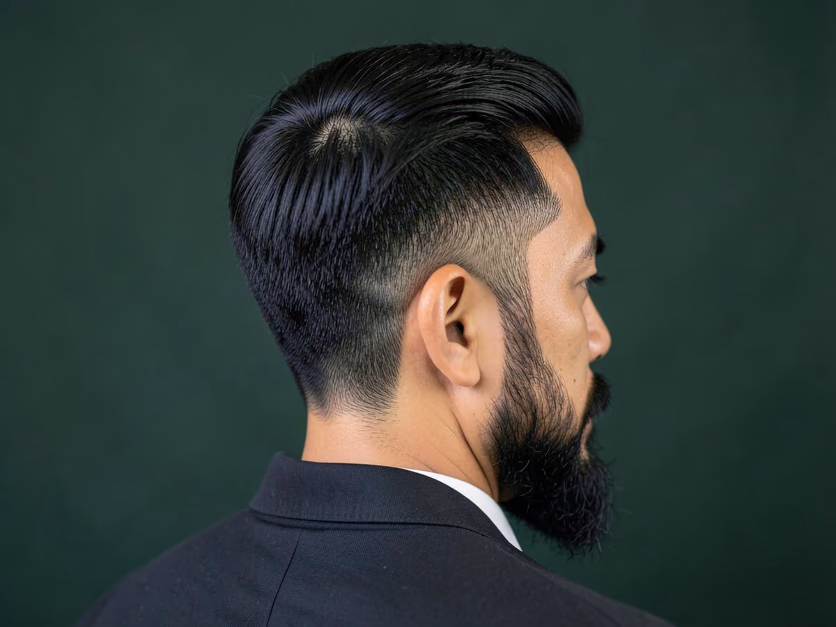 Man with an old money frat haircut