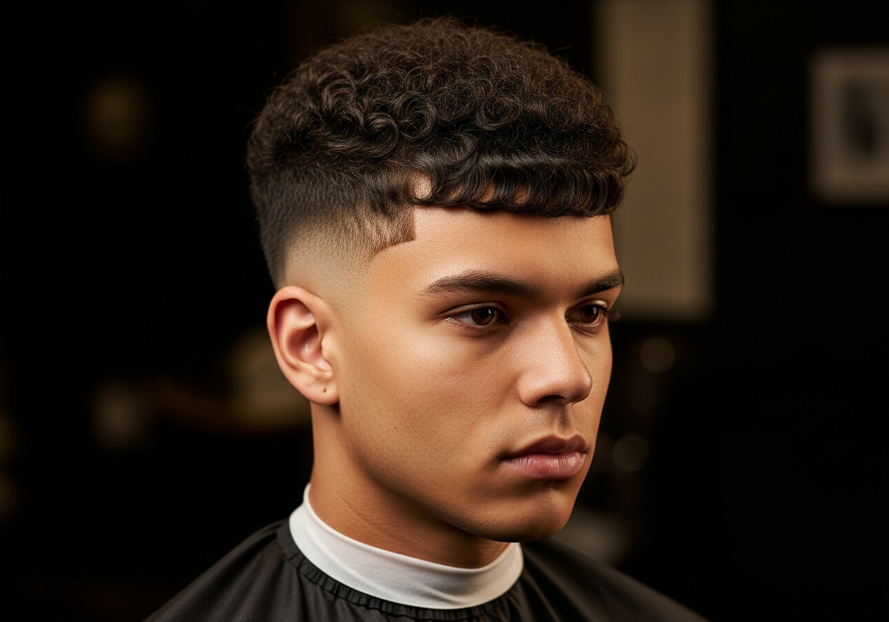 French Crop Afro Variation 2026 - Rounded Afro with Choppy Fringe