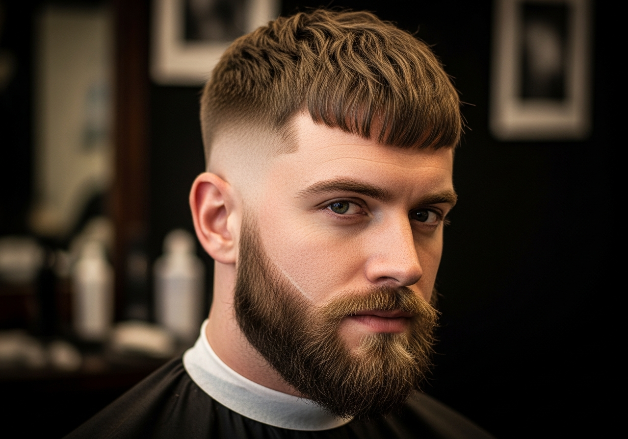 French Crop with Beard 2026 - Beard Blend and Choppy Fringe