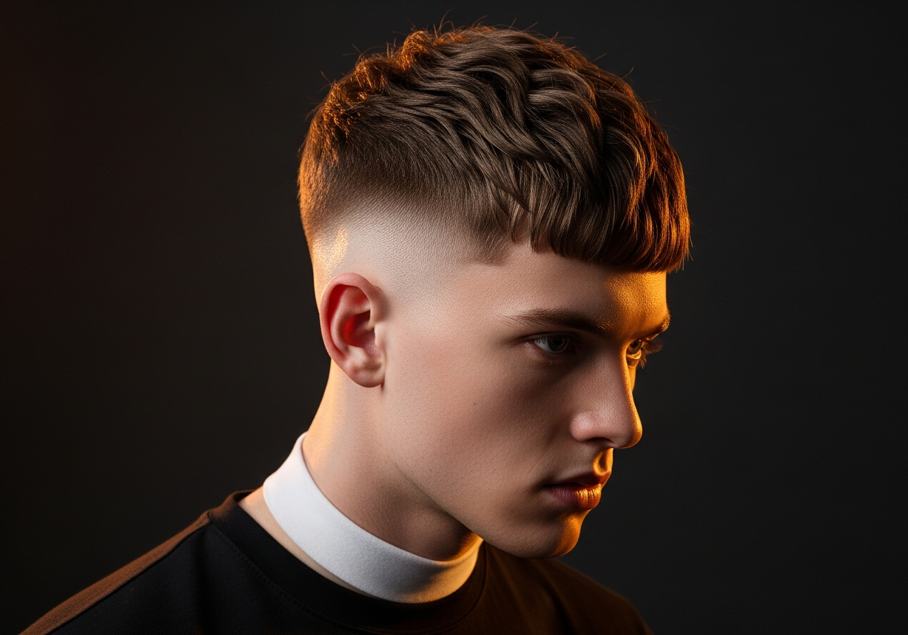 French Crop Undercut 2026 - Bold Contrast Undercut Fringe