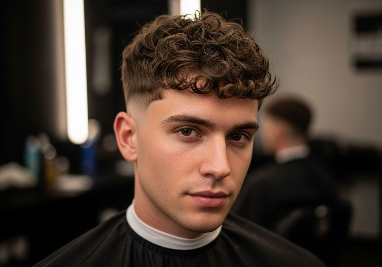 French Crop Curly Hair 2026 - Curly Choppy Fringe Haircut