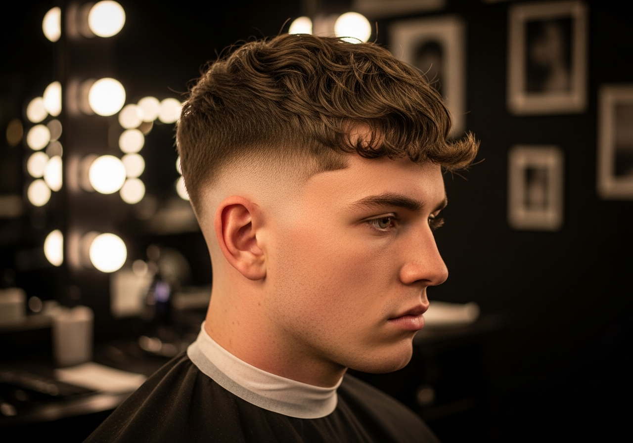 French Crop Drop Fade 2026 - Curved Drop Fade and Forward Fringe