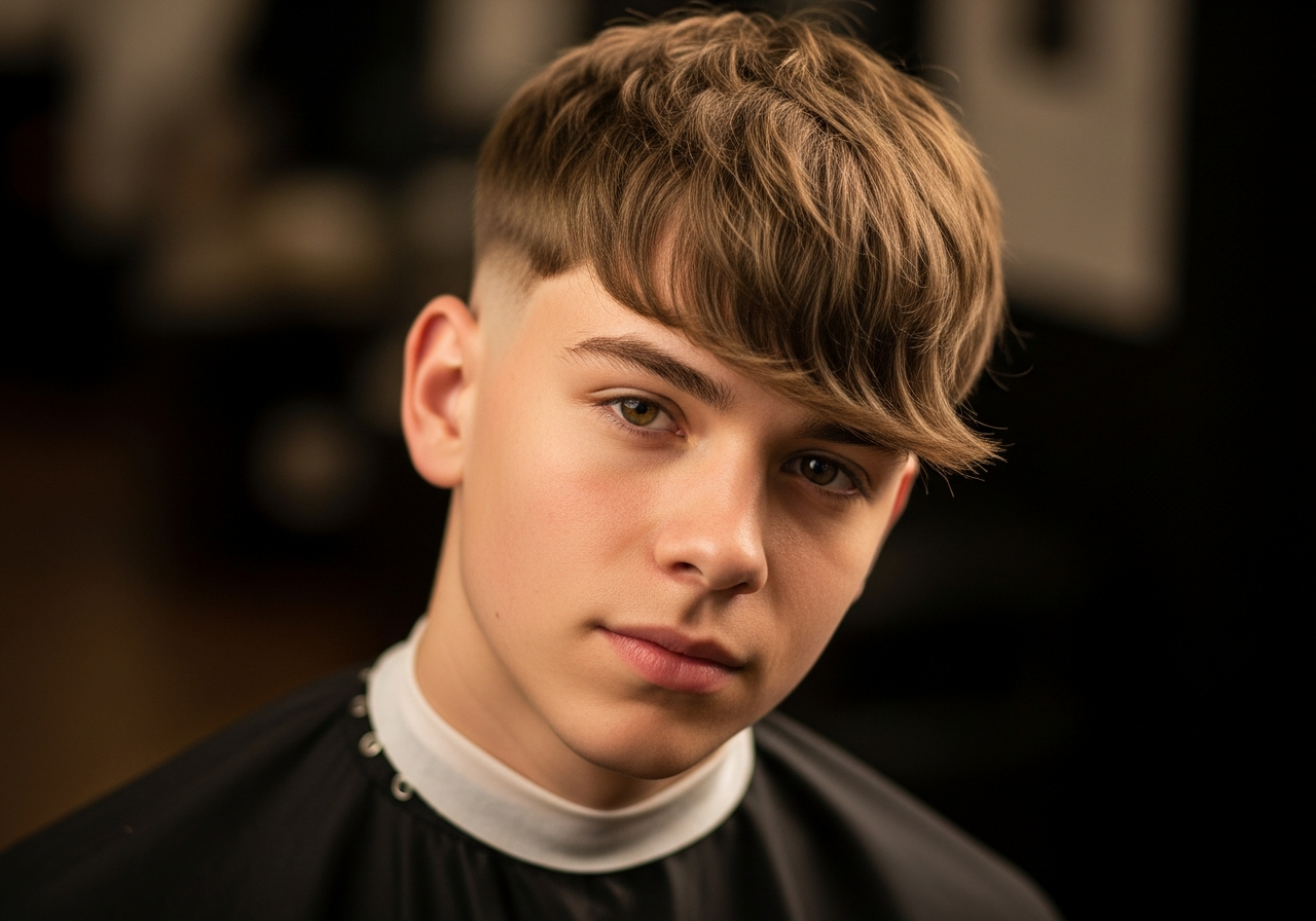 French Crop for Boys 2026 - Youthful Soft Choppy Fringe