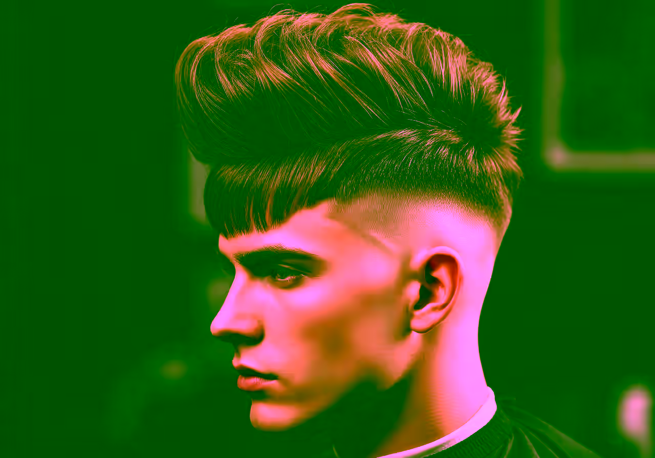 French Crop High Top hairstyle for men 2026 — french crop variation, best for round, oval faces + thick hair, modern barbering by Master Stylist Jessica Hamilton
