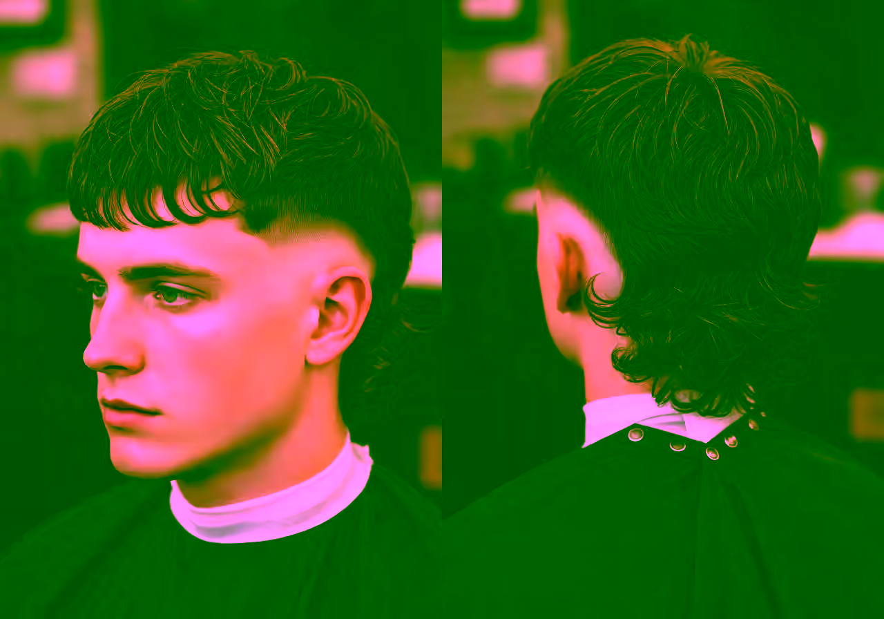 French Crop Mullet hairstyle for men 2026 — french crop variation, best for oval, round faces + wavy hair, modern barbering by Master Stylist Jessica Hamilton