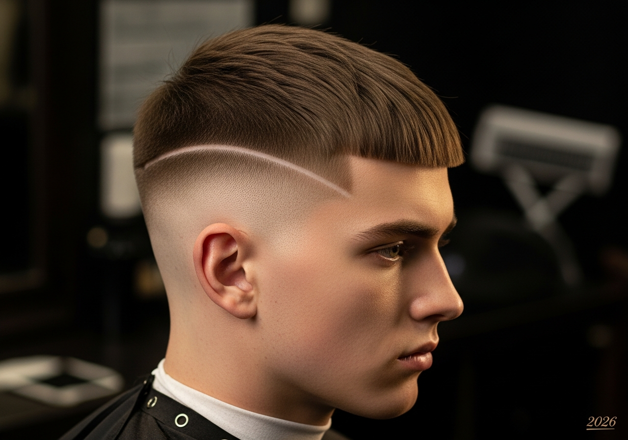 French Crop with Hard Part 2026 - Sharp Defined Part and Fringe