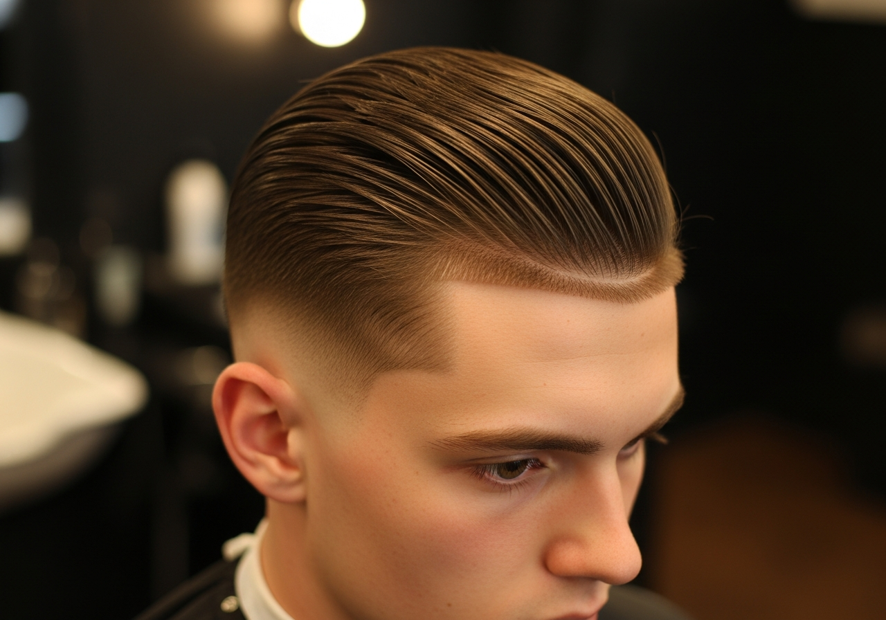 French Crop Slick Back 2026 - Polished Brushed Back Fringe