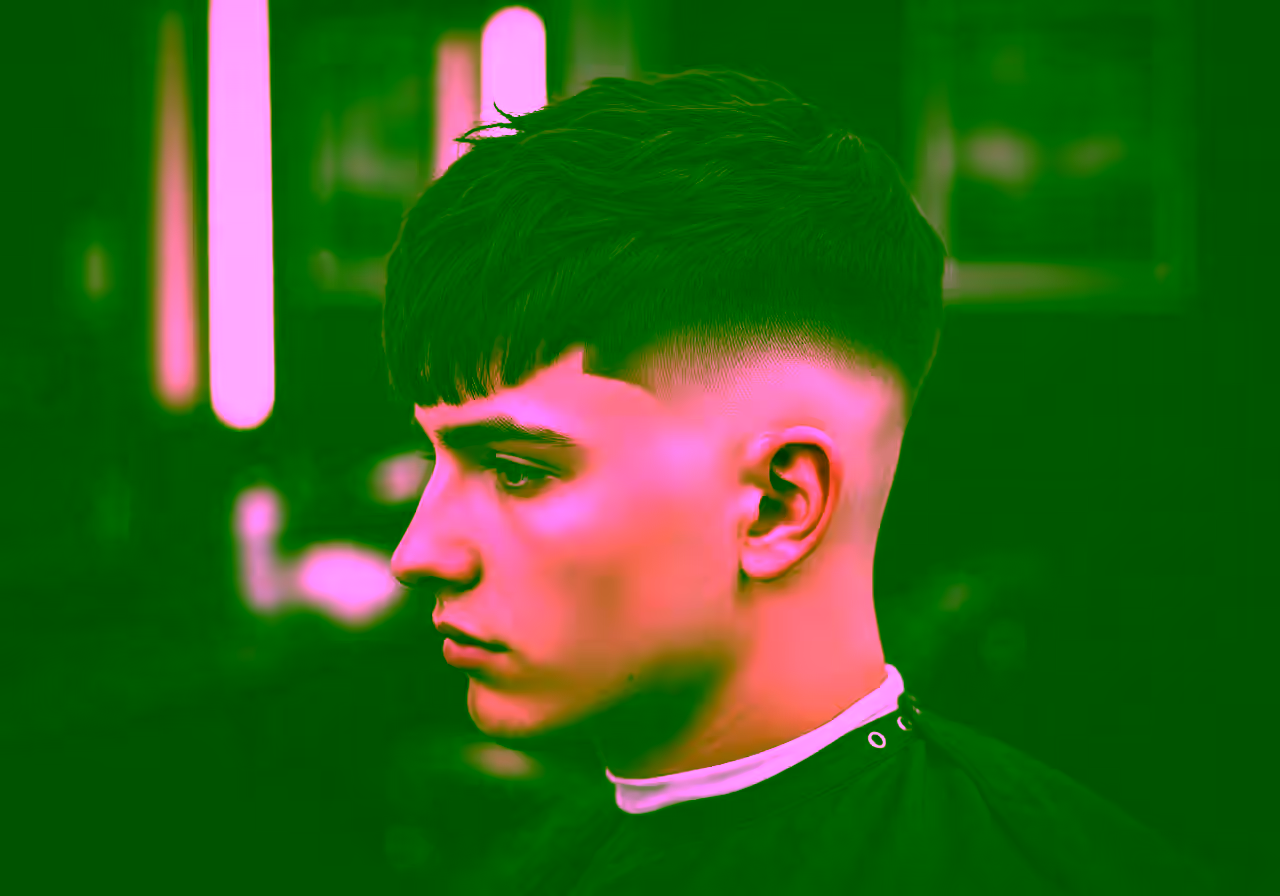 French Crop Undercut hairstyle for men 2026 — french crop variation, best for square, heart faces + thick hair, modern barbering by Master Stylist Jessica Hamilton