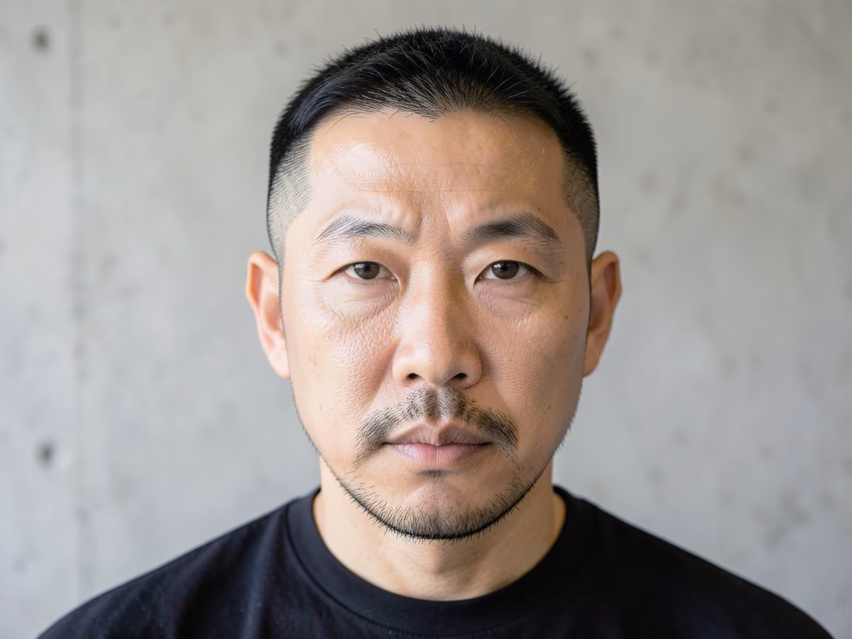 Man with a french crop for thinning hair