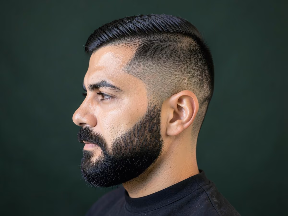 Man with a scissor cut french crop