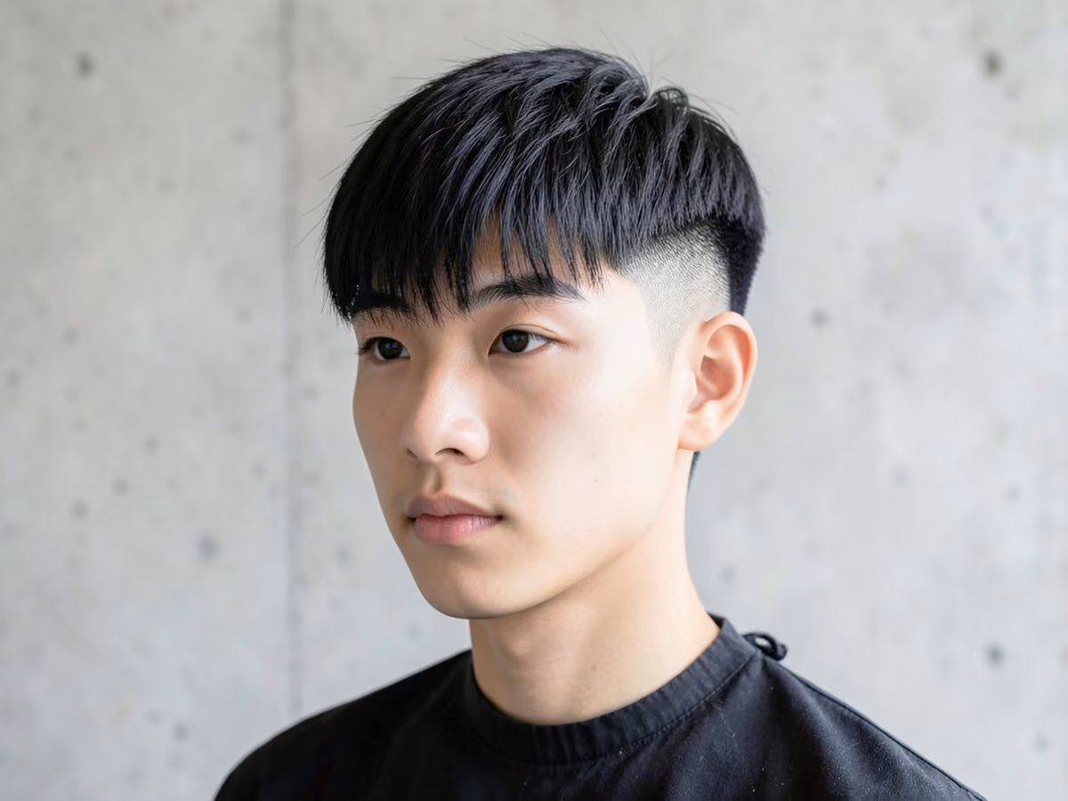 Man with a teen french crop haircut