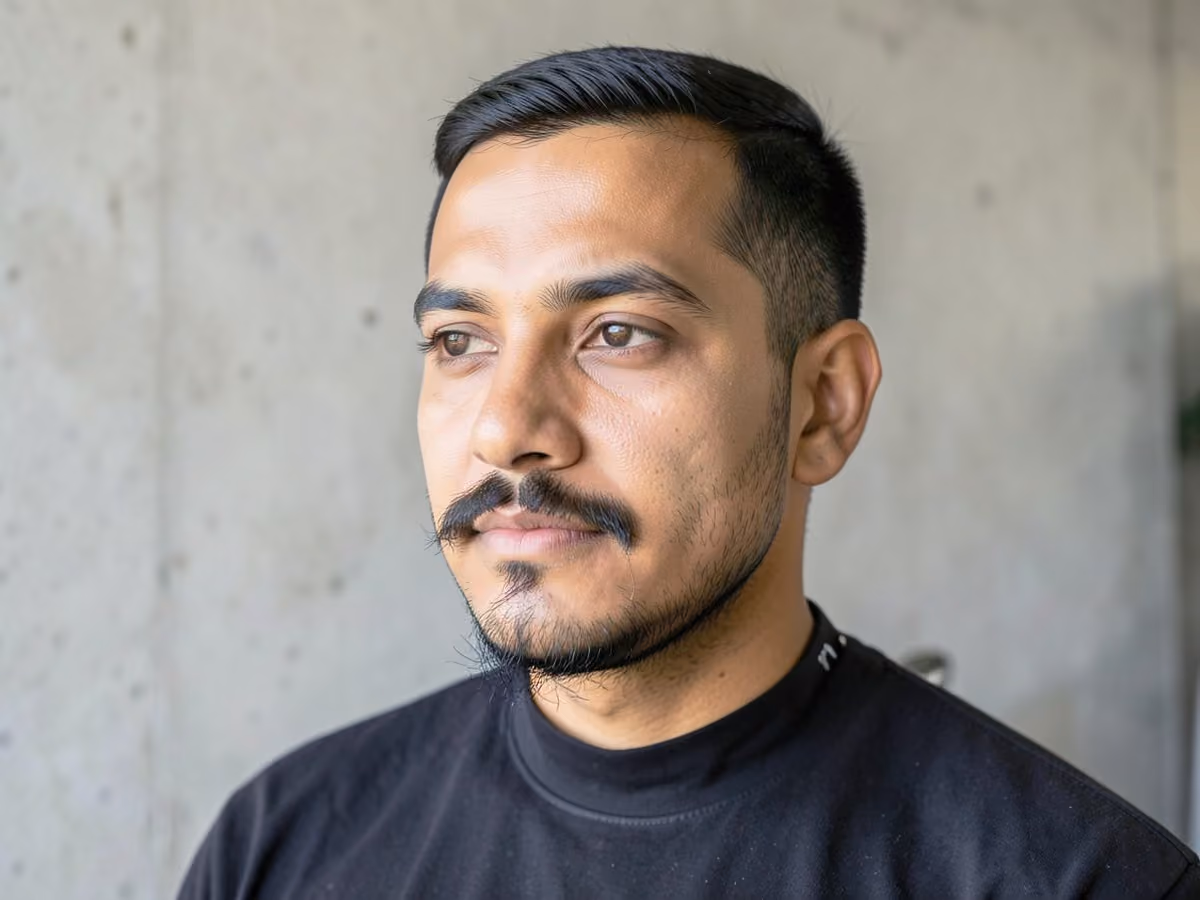 Man with a pointed goatee haircut