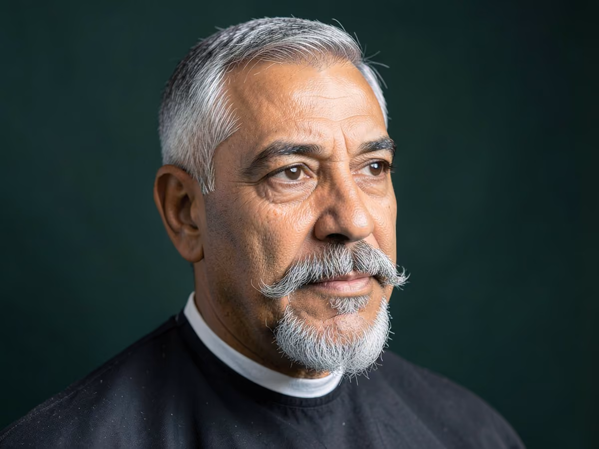 Man with a royale goatee haircut