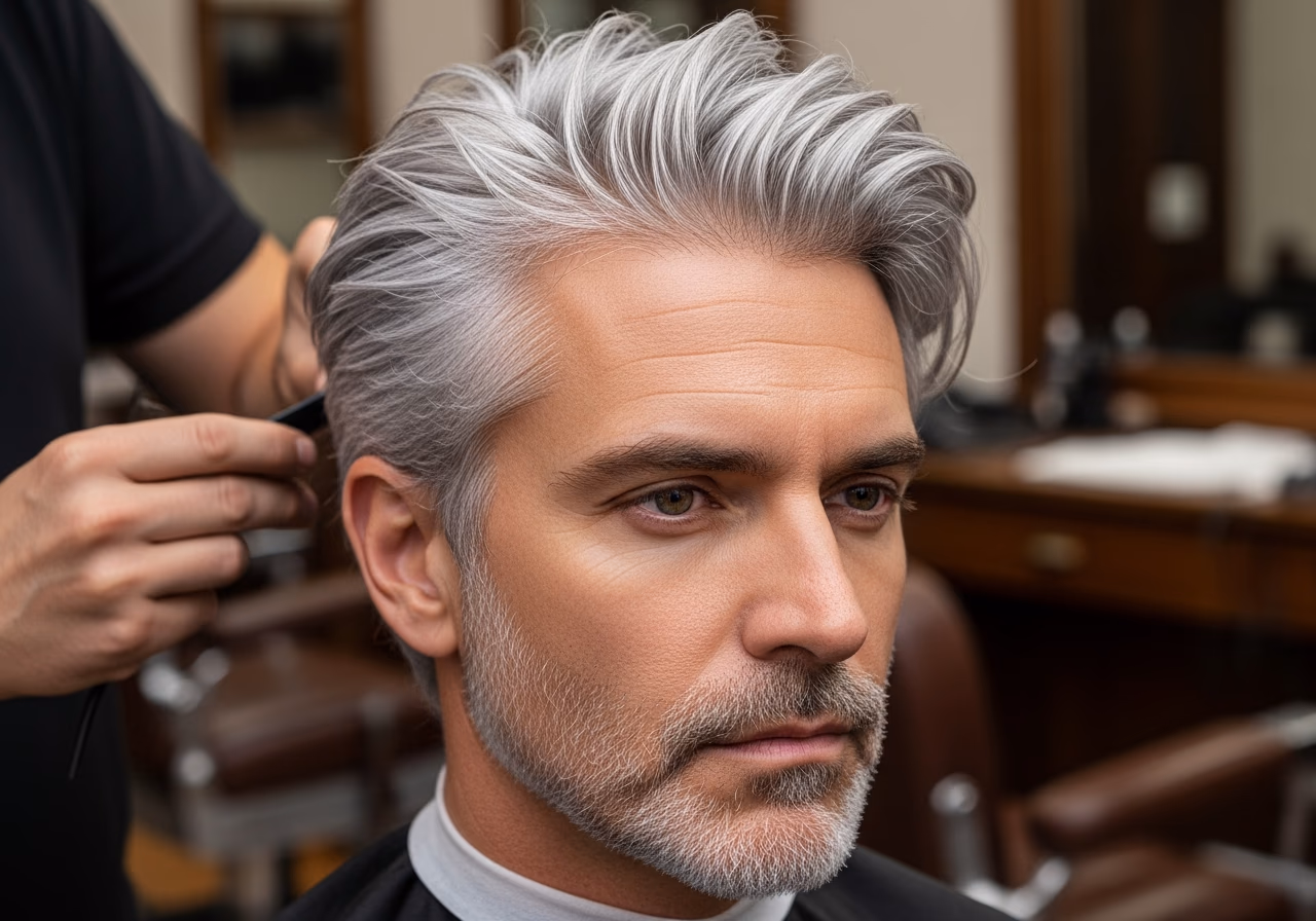 Gray Hair Styles for Men 2026 - Silver Bro Flow with Gray Tones