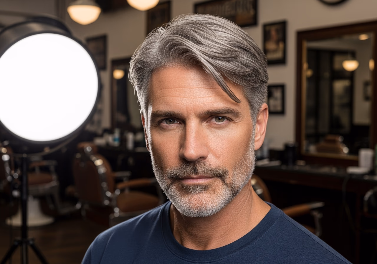 Gray Hair Styles for Men 2026 - Silver Rounded Bowl Update