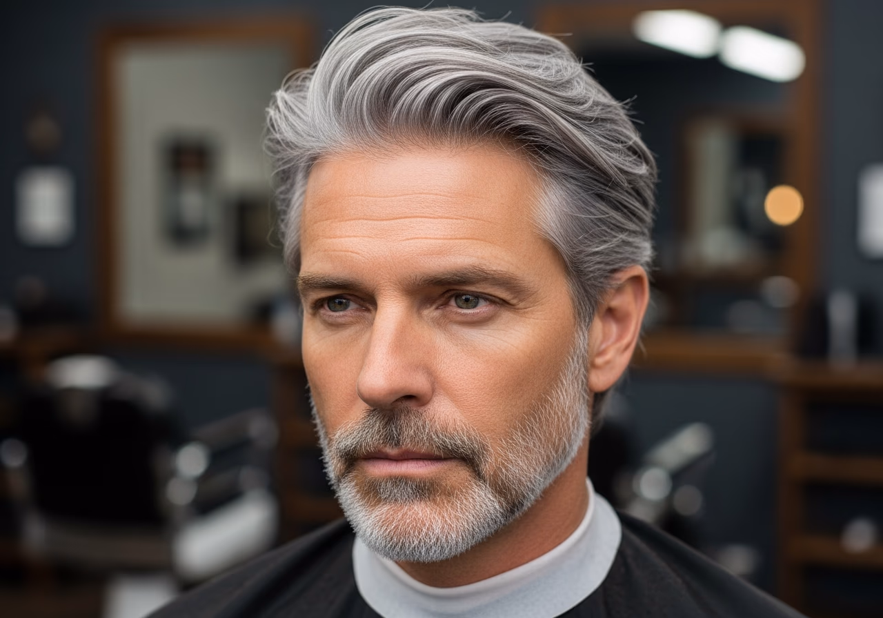Gray Hair Styles for Men 2026 - Silver Versatile Layered Cut