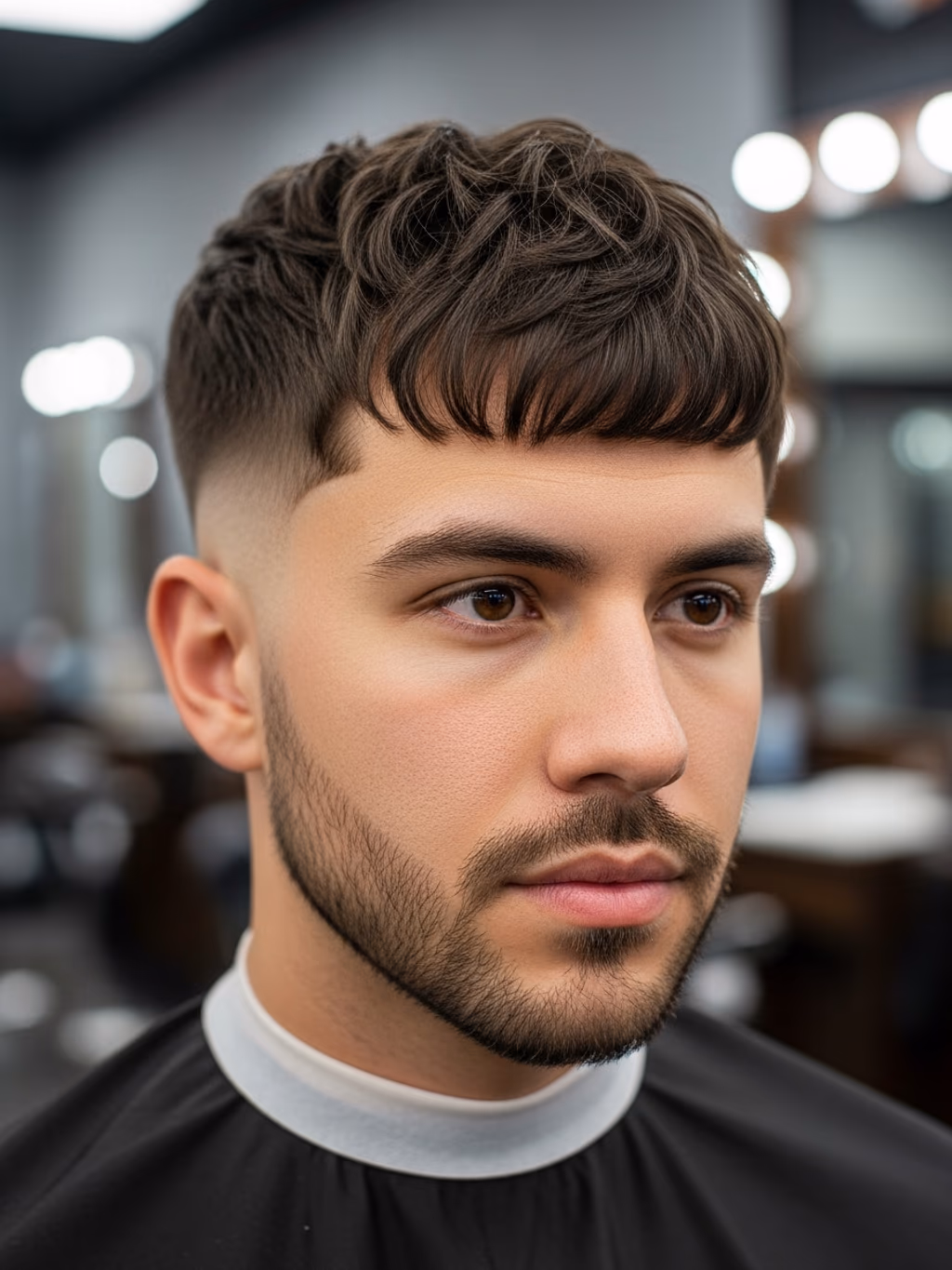 Faded Grown Out Shag hairstyle for men 2026 — grown-out shag variation, best for heart-shaped faces balancing forehead width, modern barbering by Master Stylist Jessica Hamilton