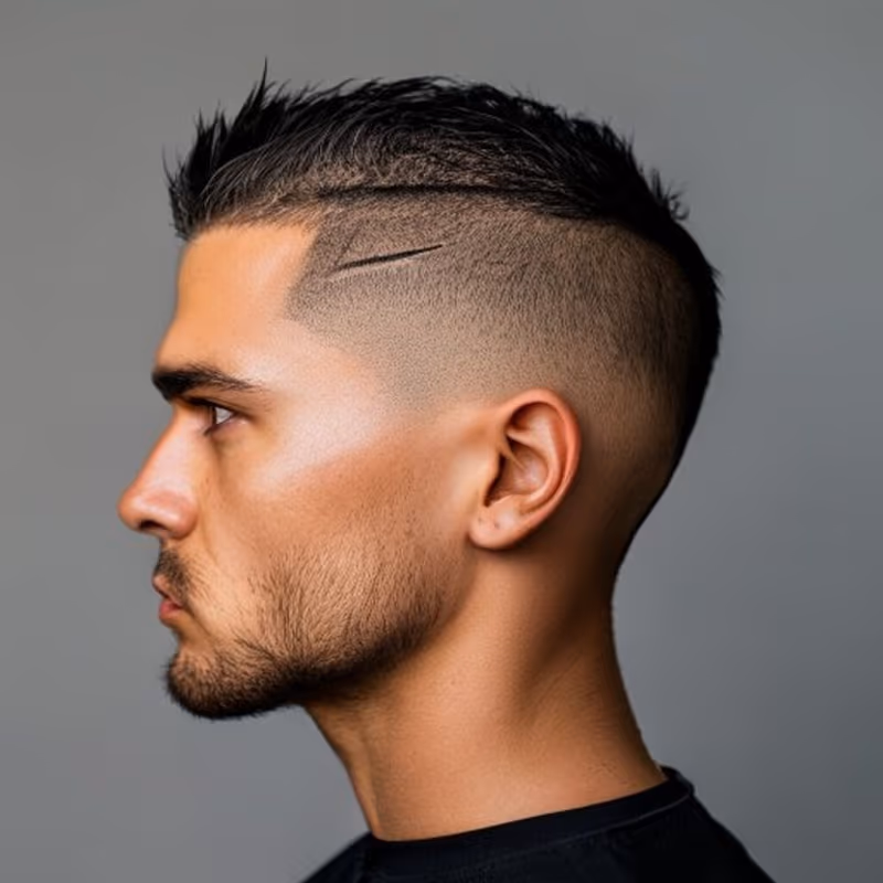 Lightning Bolt hairstyle for men 2026 — Hair Designs variation, best for Statement, bold, high-energy, modern barbering by Master Stylist Jessica Hamilton