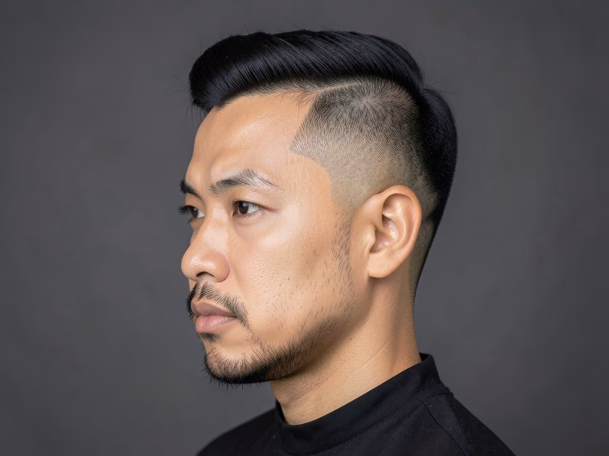 Man with a restored hairline quiff