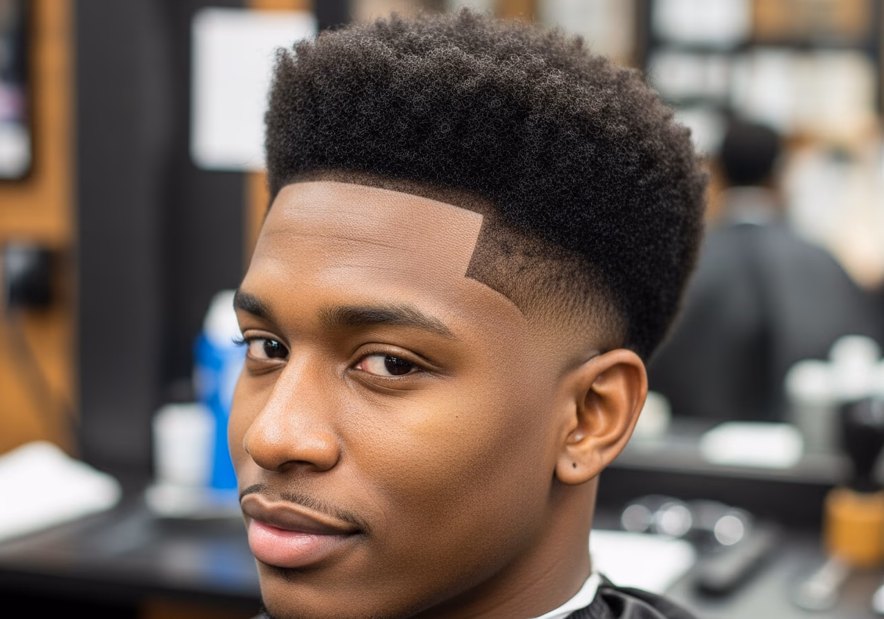 Haircuts for Black Men 2026 - Burst Fade with Rounded 4C Crop