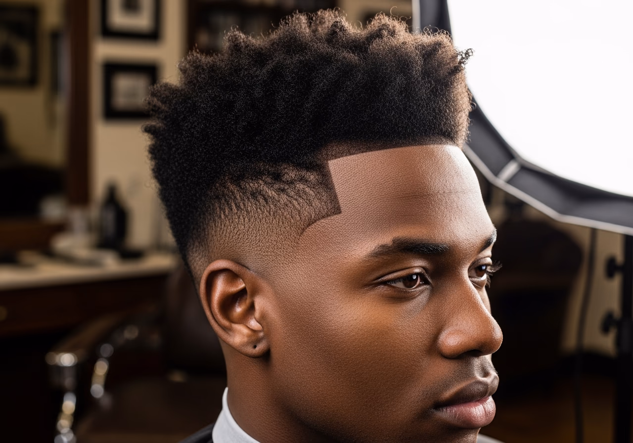 Haircuts for Black Men 2026 - High Fade with 3C Defined Curls