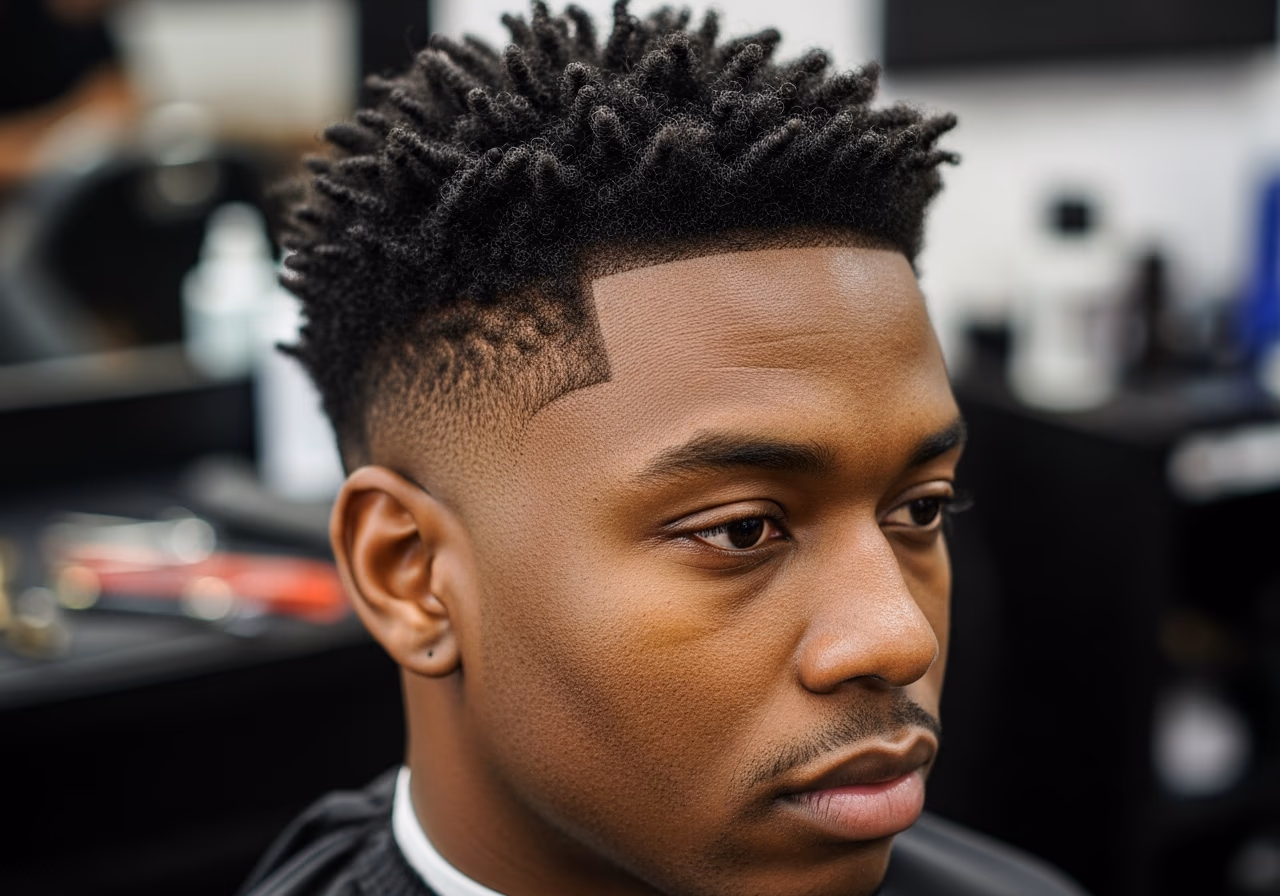 Haircuts for Black Men 2026 - Low Fade with 4C Sponge Twists