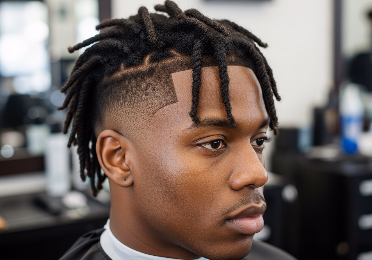 Haircuts for Black Men 2026 - Mid Fade with Long Top Twists
