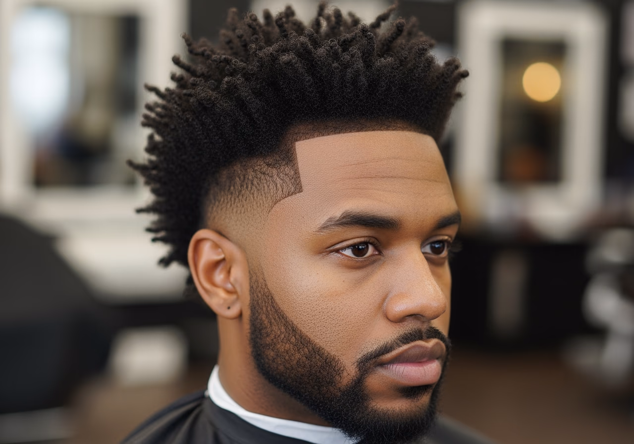 Haircuts for Black Men 2026 - Mid Fade with Two-Strand Twist Out