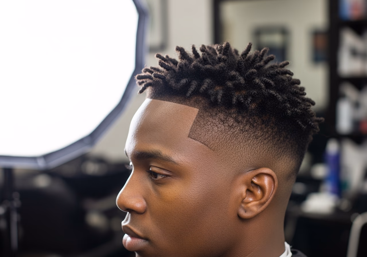 Haircuts for Black Men 2026 - Skin Fade with Short Sponge Twists