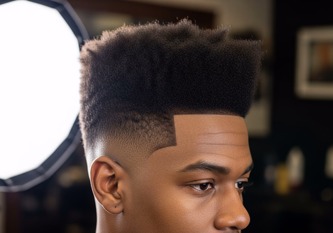 Haircuts for Black Men 2026 - Taper Fade with 4C High Top